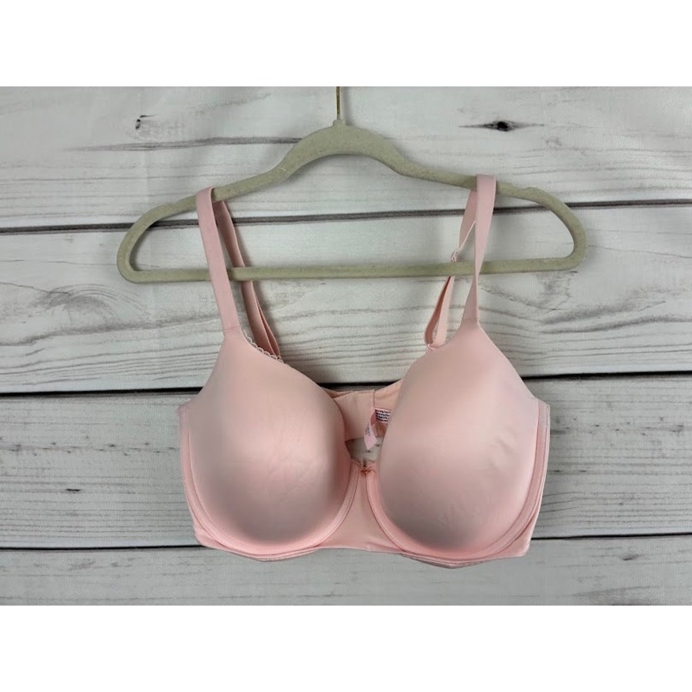 Victoria's Secret Body by Victoria Lined Demi Bra Pink 36G Underwire Lace Trim